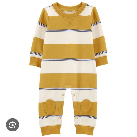 Carter's Other - Carters Mustard Fleece Jumpsuit NWT 3 mo